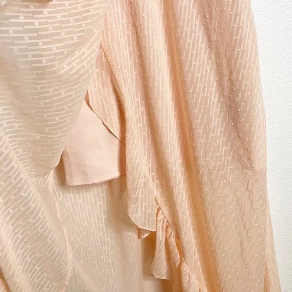 Bebe Faux Wrap Ruffled Front Dress SIZE 4 - Picture 7 of 13